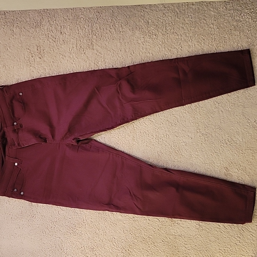 8P Ankle Skinny, Liverpool, Maroon Jeans